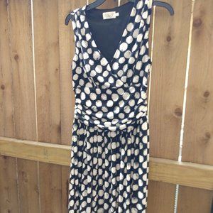 Eliza J Black and white Polka-Dot Dress